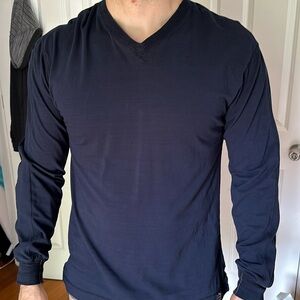 Thaddeus long sleeve medium size blue tee!